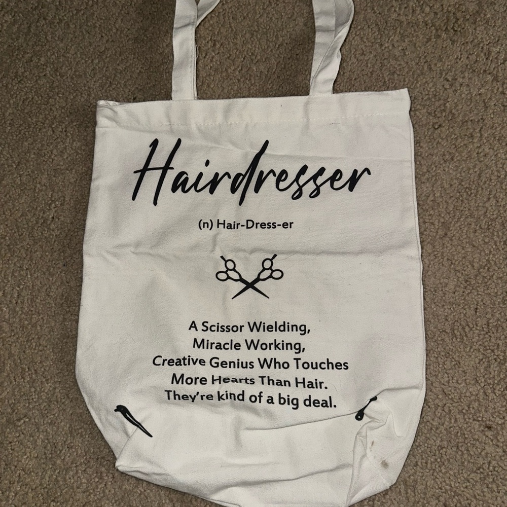 White Hairdresser Tote Bag